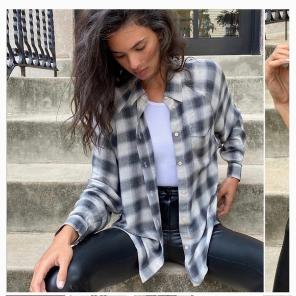 Aritzia Wilfred Free Boyfriend Button-Up Shirt SZ XS - Picture 1 of 6